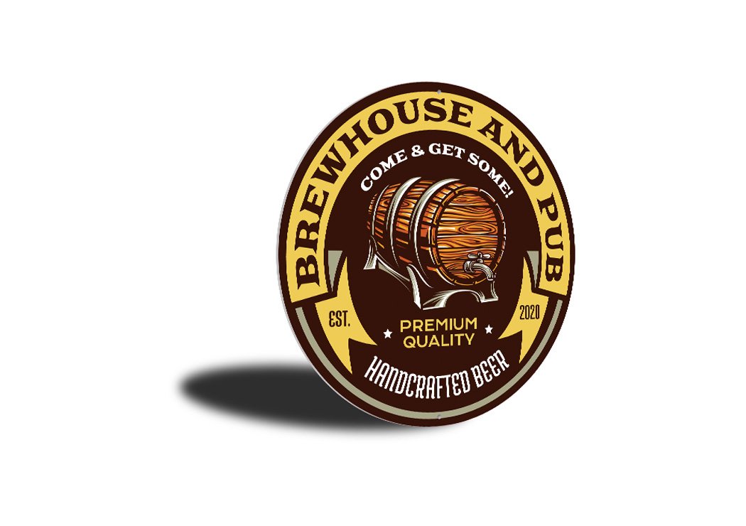 Brew House and Pub Estd. Year Sign