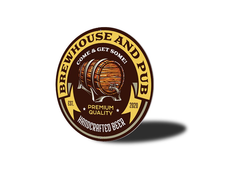 Brew House and Pub Estd. Year Sign