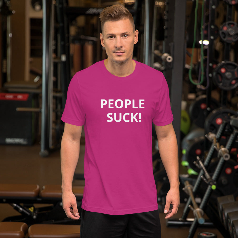 Short-Sleeve Mens T-Shirt - PEOPLE SUCK!