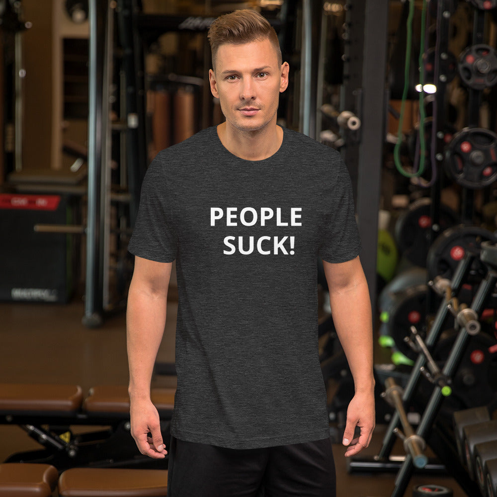 Short-Sleeve Mens T-Shirt - PEOPLE SUCK!